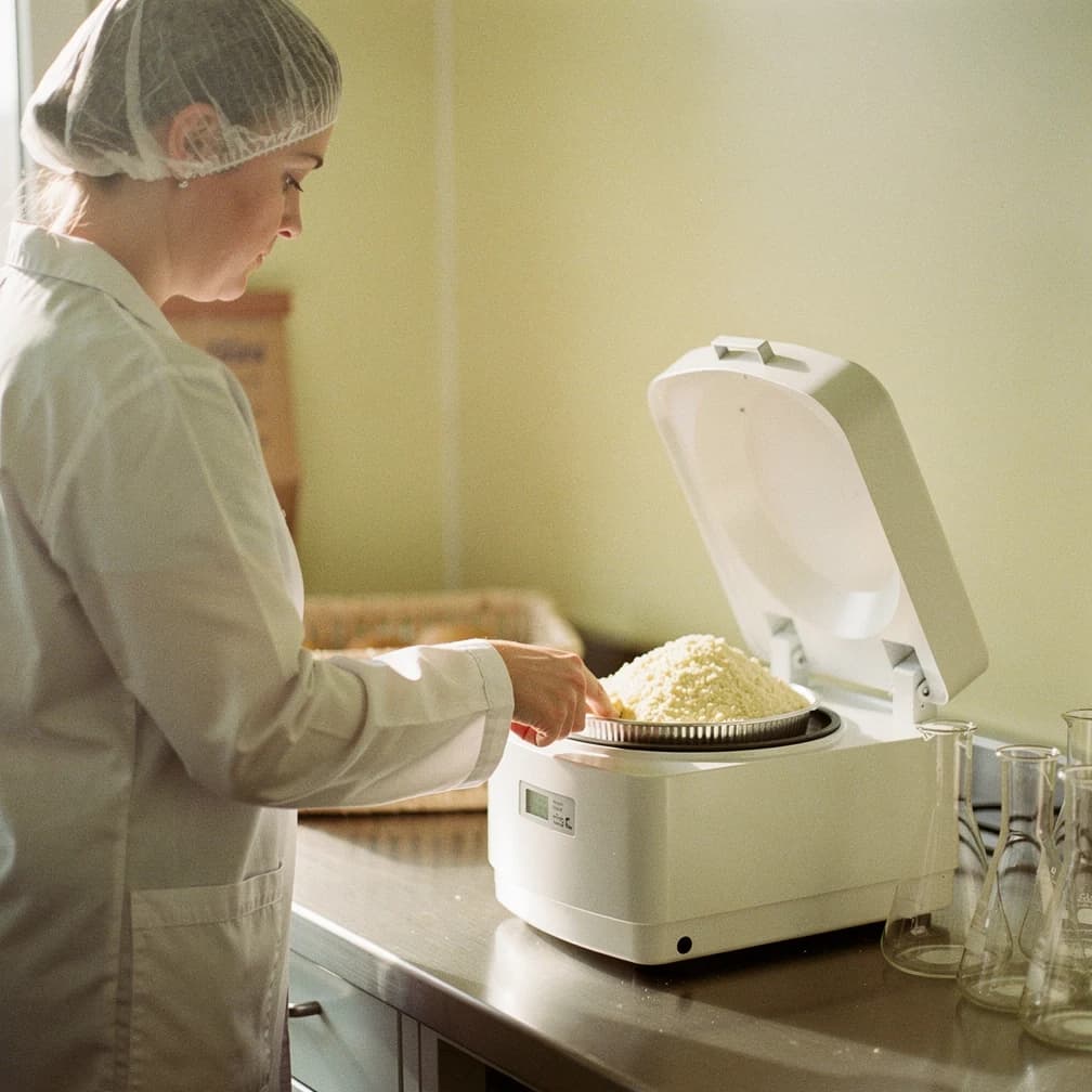 Pomiar wilgotności proszku w laboratorium