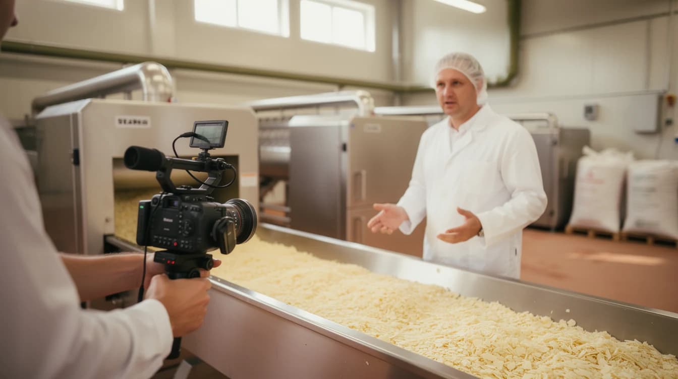Nagranie filmu na linii produkcyjnej